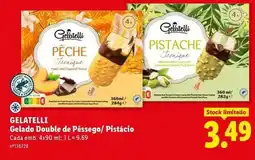 Lidl Gelatelli - gelado double de pêssego/ pistacio promoção