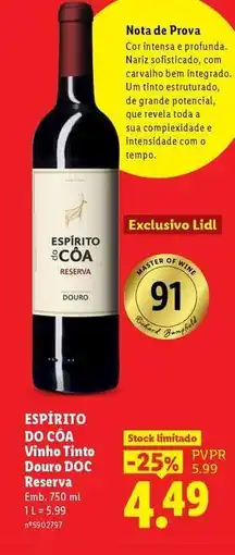 Lidl Lidl - vino tinto douro doc reserva promoção