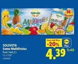 Lidl Solevita - sumo multifrutas promoção