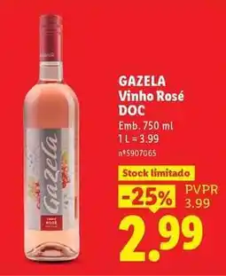Lidl Gazela - vinho rosé doc promoção