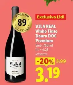 Lidl Vila real - vinho tinto douro doc premium promoção