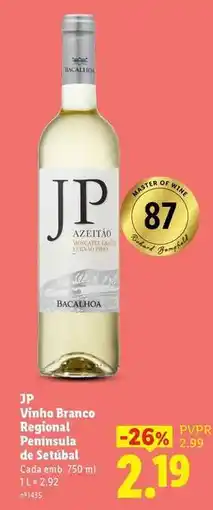 Lidl Bacalhoa - vinho branco regional peninsula de setubal promoção
