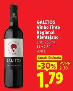 Lidl Adega - vinho tinto regional alentejano promoção