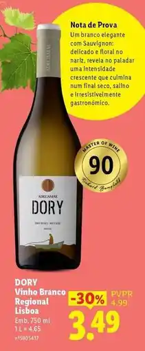 Lidl Master - vinho branco regional lisboa promoção