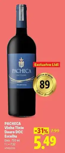 Lidl Pacheca - vinho tinto douro doc escolhas promoção