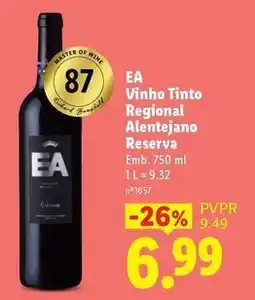 Lidl Ea - vinho tinto regional alentejano reserva promoção