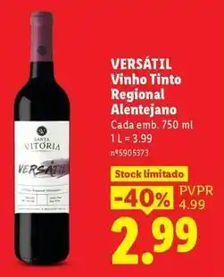 Lidl Vinho tinto regional alentejano promoção