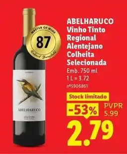 Lidl Master - vinho tinto regional alentejano colheita selecionada promoção