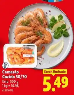 Lidl Camarão cozido promoção