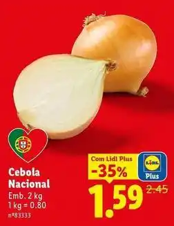 Lidl Nacional - cebola promoção