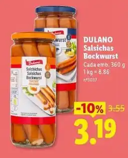 Lidl Dulano - salsichas promoção