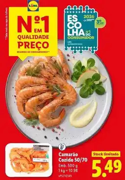 Lidl Lidl - camarão cozido promoção