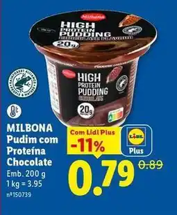 Lidl Milbona - pudim com proteina chocolate promoção