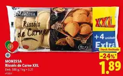 Lidl Monissa - rissóis de carne xxl promoção