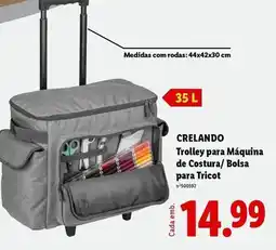 Lidl com - trolley para maquina de costura/ bolsa para tricot promoção