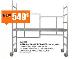 Armazéns Reis Allbuild mesa andaime rolante com alçapão promoção