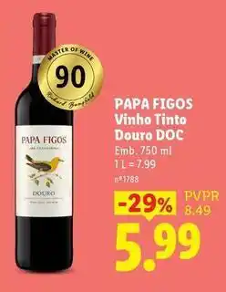 Lidl Papa figos - vinho tinto douro doc promoção