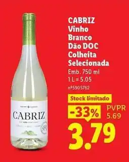 Lidl Cabriz - vinho branco dão doc colheita selecionada promoção