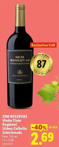 Lidl Lidl - vino tinto regions liso conherita seleccionada promoção
