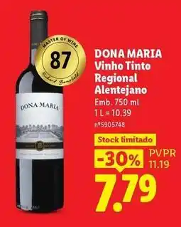 Lidl Dona maria - vinho tinto regional alentejano promoção