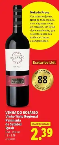 Lidl Vinha do torrão - vinho fino regional península de setubal promoção
