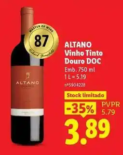 Lidl Altano - vinho tinto douro doc promoção