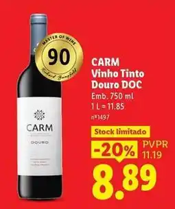 Lidl Carm - vinho tinto douro doc promoção