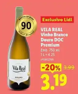 Lidl Vila real - vinho branco douro doc premium promoção