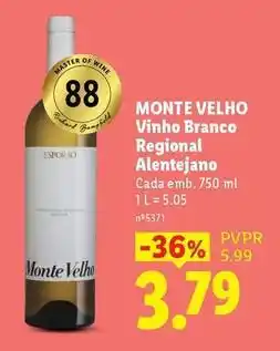 Lidl Monte velho - vinho branco regional alentejano promoção