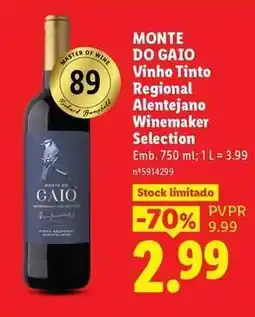 Lidl Master - vinho tinto regional alentejano winemaker selection promoção