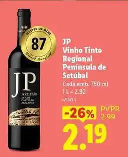 Lidl Jp - vinho tinto regional de setubal promoção