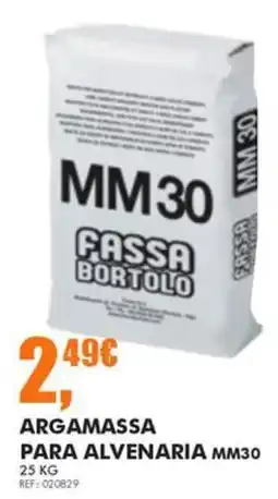 Armazéns Reis argamassa para alvenaria mm30 promoção