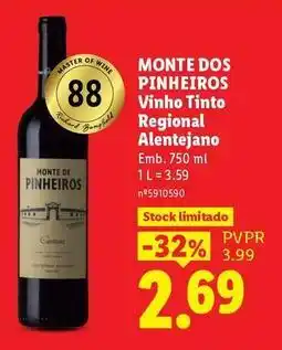 Lidl Master - vinho tinto regional alentejano promoção