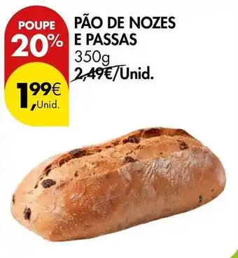 Pingo Doce Pão de nozes e passas promoção
