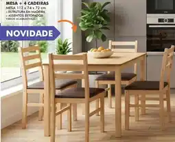 Armazéns Reis Seattle Mesa + 4 Cadeiras promoção