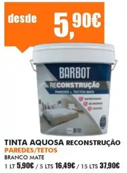 Armazéns Reis Barbot tinta aquosa reconstrução paredes/tetos branco mate promoção