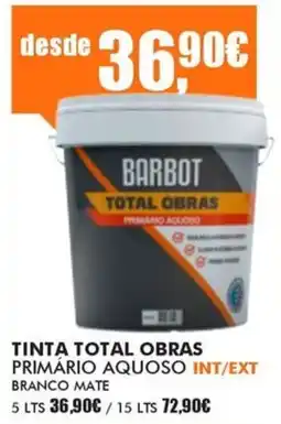 Armazéns Reis Barbot tinta total obras primário aquoso int/ext branco mate promoção