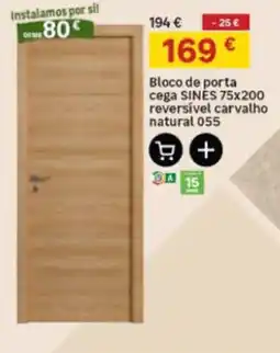 Leroy Merlin Bloco de porta cega SINES reversível carvalho natural 055 promoção