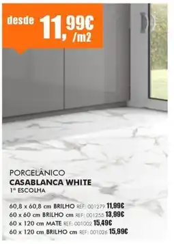 Armazéns Reis Porcelânico casablanca white 1º escolha promoção