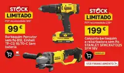 Leroy Merlin Berbequim percutor sem fio bsl einhell tp-cd 18/70-c sem bateria promoção