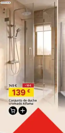Leroy Merlin Conjunto de duche cromado Alfama promoção