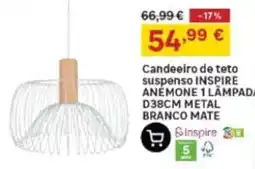 Leroy Merlin Candeeiro de teto suspenso inspire anemone 1 lampada promoção