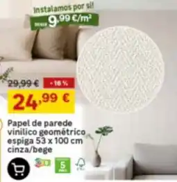 Leroy Merlin Papel de parede vinilico geométrico espiga promoção