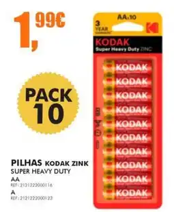 Armazéns Reis Pilhas kodak zink super heavy duty promoção