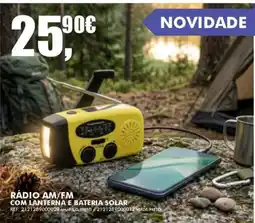 Armazéns Reis Rádio am/fm com lanterna e bateria solar promoção