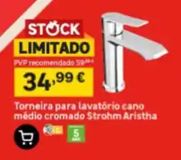 Leroy Merlin Torneira para lavatório cano médio cromado strohm arista promoção