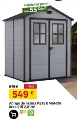 Leroy Merlin Abrigo De Resina Keter Manor promoção