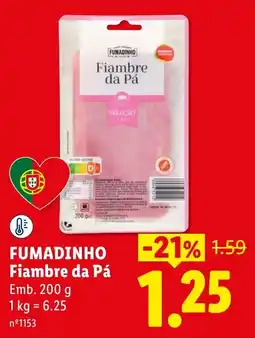 Lidl Fumadinho Fiambre da Pá promoção