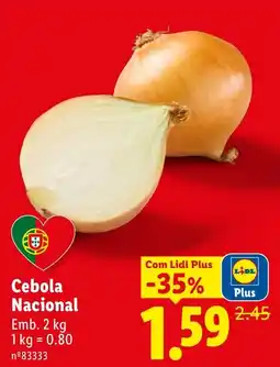 Lidl Cebola Nacional promoção