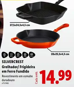 Lidl silvercrest grelhador/ frigideira em ferro fundido promoção